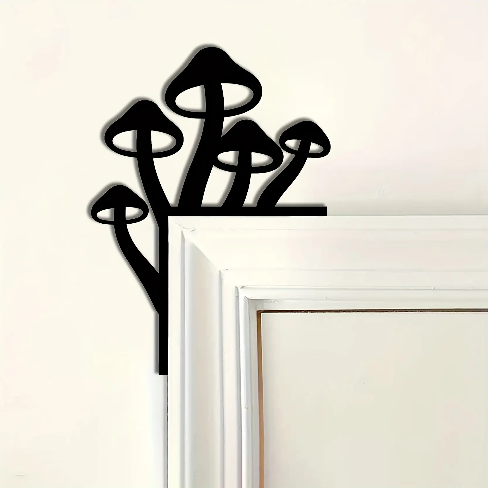 A mushroom door edge corner metal wall art, mushroom metal sign door top, mushroom metal door hanging, ideal gift for home room door decoration, Unique Artwork, Modern Home Decor, Aesthetic Wall Decor, Decoration Items