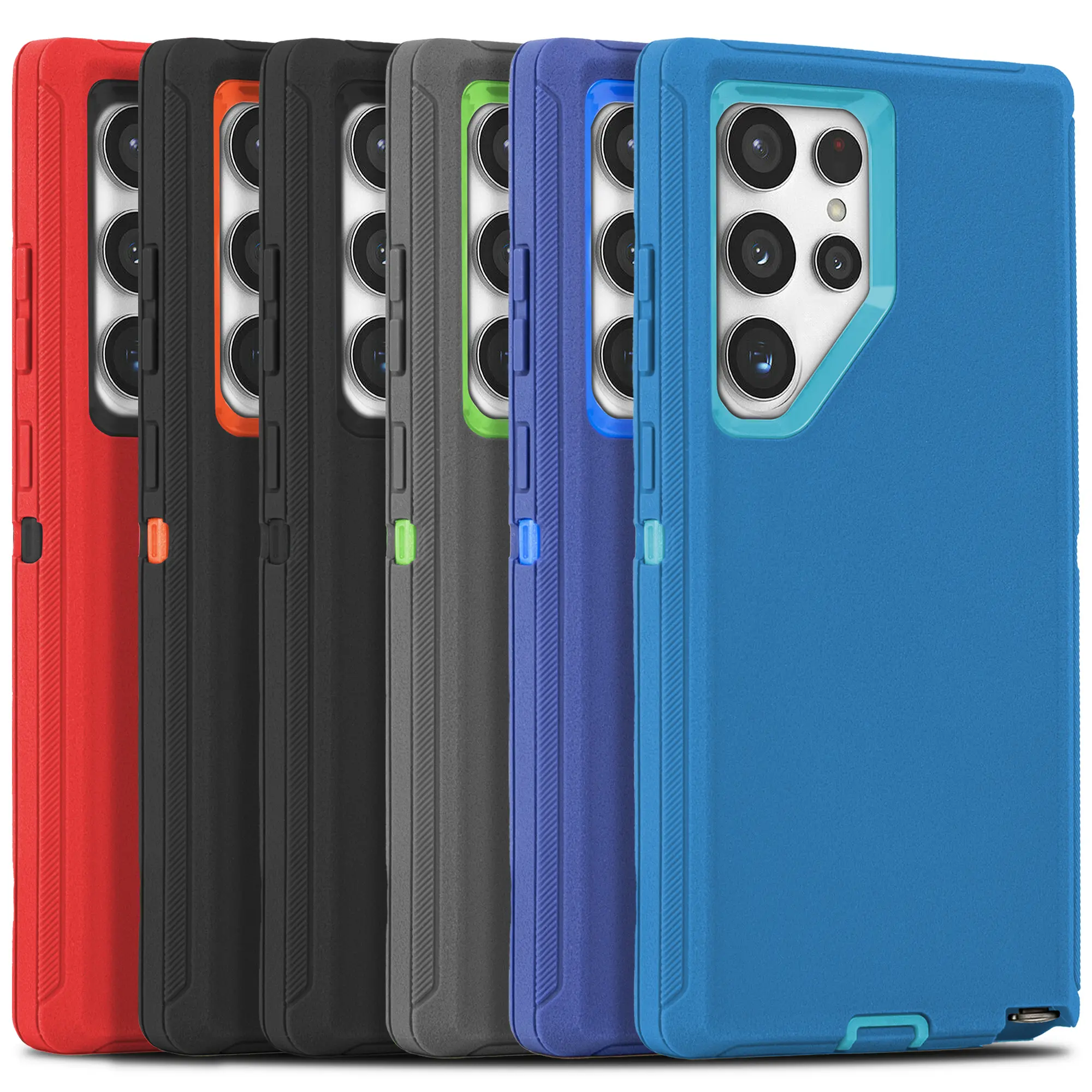 XG-Tech Shockproof Defender Casing - Heavy-Duty Triple-Layer Rugged Phone Protection Accessory for Samsung Galaxy S26, S25, S24, S23, S22 Ultra, S21 Plus