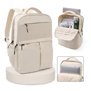 EIRO Backpack Portable Lightweight Durable Material Laptop Bag with 2 Main Compartments 2 Secondary Pockets & 2 Side Pouches for Essentials