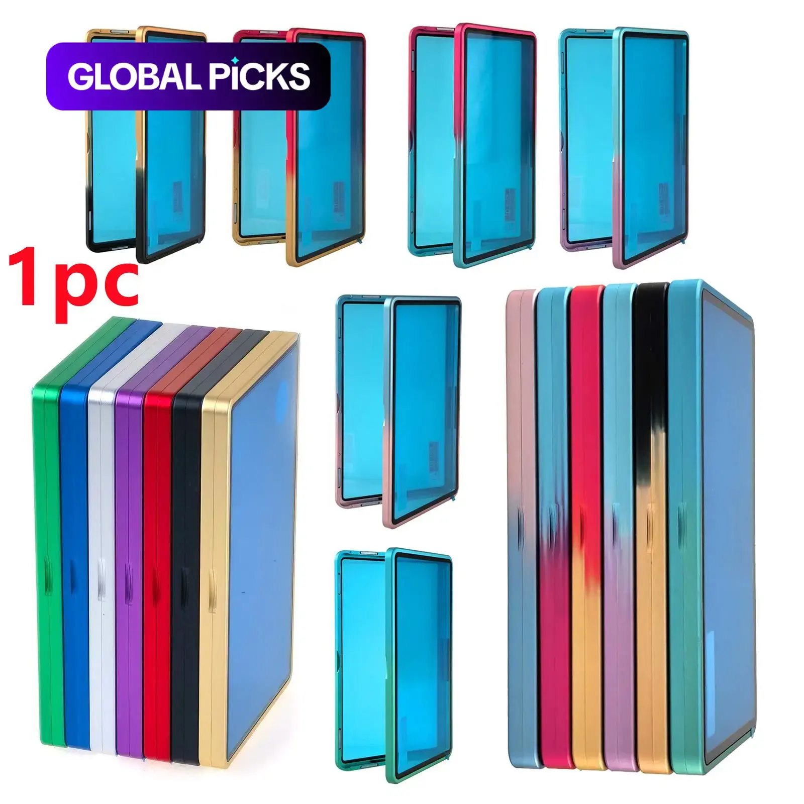1pc/5pcs For PSA, CGC, BGS Graded Cards Bumper Guards Protector Holder with Alloy Frame, Collector Cards Box, Stackable Magnetic 35pt Trading Card Slab Case with Clear Glass, UV Protection Display Storage for Baseball Sports Cards Slab