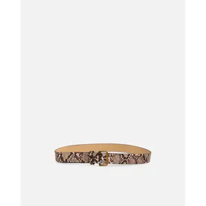 Saint Morta Snakeskin Belt Brown