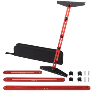 Aluminum Alloy Stair Tread Template Tool - Professional Adjustable Stair Measuring Tool & Gauge Jig - Precise Woodworking Tool for Stairs, Risers, and Shelves - Home Improvement Layout Tool