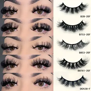 Mkhlina 3D Faux Mink Luxury Makeup False Eyelashes, Fluffy Mixed Curl, 0.07mm, Lightweight, Volumizing Effect, Easy To Apply, Daily, Cosmetic, Volume False Eyelashes