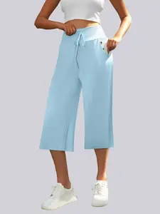 Women's Drawstring Capri Pants with Pockets, Casual High Waist Fitted Seven-Quarter Sportswear Bottoms, Fitness Pants, All Seasons Fashion, Workout Gym Pants