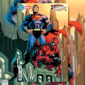 DC MARVEL SUPERMAN SPIDER-MAN #1 (ONE SHOT) CVR B JIM LEE CARD STOCK VAR