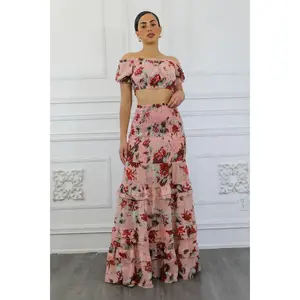 Floral Scrunch Skirt Set