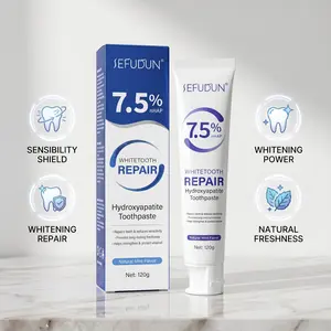 7.5% nHAP Hydroxyapatite Toothpaste, Fluoride-Free Nano Hydroxyapatite Formula for Enamel Care, Sensitive Teeth & Fresh Breath, 120g