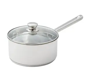 3 qt Induction Compatible Stainless Steel Saucepan with Lid Cookware Pots