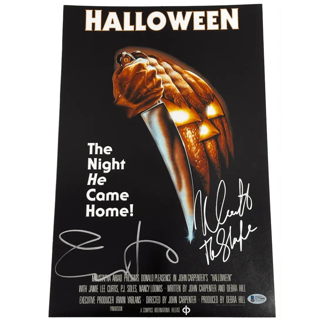 Jamie Lee Curtis & Nick Castle Authentic Autographed 12x18 Photo Poster #2
