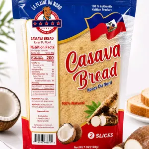 La Plaine Du Nord Authentic Haitian Cassava Bread, 100% Natural Ambient Pantry Food, 2 Slices, 7 oz (Kasas Du Nord)