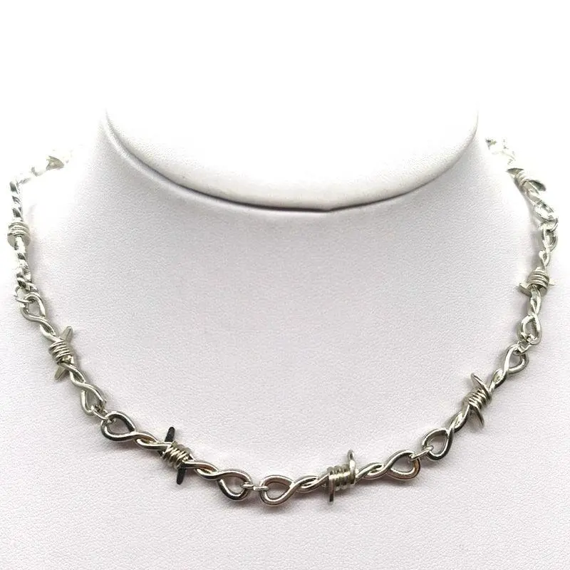Barb Wire Chain and Bracelet