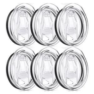 6Pcs 20 oz Skinny Tumbler Replacement Lids Plastic Splash Covers tops for 20 oz coffee cup lids Clear Cup Covers for 2.64 Inch Mouth Tumbler Cooler - Home Improvement.