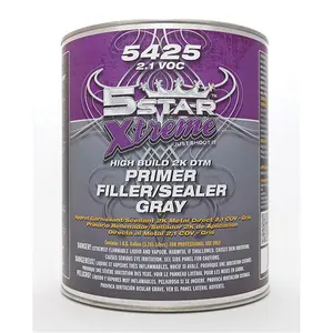 5 Star Extreme  HB 2K DTM Primer, Gray, Epoxy-Acrylic, Hybrid Type, Primer-Sealer