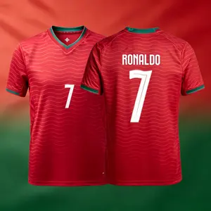 2026 Portugal Home And Away 7# Cristiano Ronaldo Short And Long Sleeve Soccer Jersey Fans Version Breathable