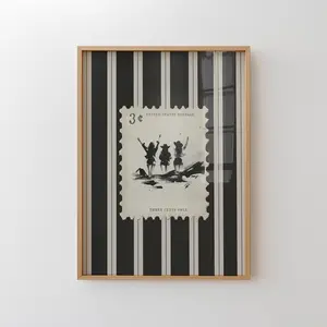 [SALE UP TO 40%] [Unframed] Vintage Striped Rodeo Print Western Cowgirl Poster Cowboy Wall Art Rustic Mid West Mid Century Modern Decor Retro Horse Aesthetic Print