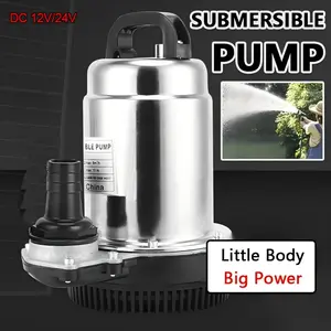 12V DC Submersible Pump, High Head Pump with Large Flow Rate for Rockery Landscaping, Irrigation and Fountain Use