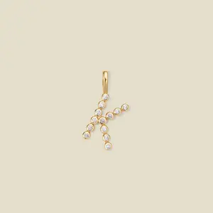 CZ Poppy Initial K Charm