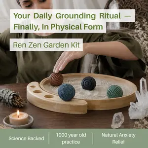 Enso Sensory Zen Garden Kit – Grounding Ritual Tool for Nervous System Healing | Ancient Zen Practice for Mindfulness, Spiritual Wellness & Intentional Living