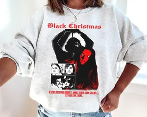 Black Christmas Sweatshirt, Christmas Movie T-shirt, Horror Christmas Hoodie, Black Christmas Movie Sweatshirt