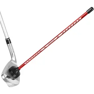 Craftsman Golf Alignment Rods for Golf Swing Training Aid with Strong Magnetic Base Practice Stick in Bright Red Color