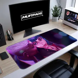 Arcane Jinx & Ekko Desk Mat Xl Gaming Mousepad, Mouse Pad Gaming Decor