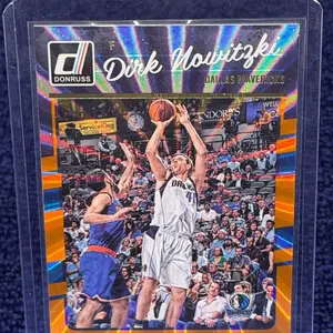 2016-17 Panini Donruss Dirk Nowitzki HOF Orange Lazer Holo #77