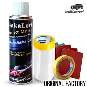 Car repair paint spray for Audi — instantly repairs scratches, includes sandpaper, masking tape, and plastic sheeting