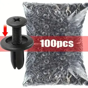 Humwam 100 Pcs 8mm Plastic Rivet Clips for Car Bumper Mudguard – Universal Fit for Toyota, Kia, Nissan, Honda, Mazda, Yamaha