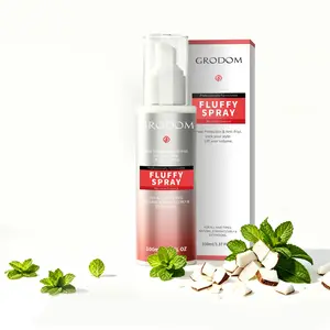 GRODOM No-Wash Day Fluffy Spray 100ml Coconut Oil Infused Haircare Gel for Effortless Volume Heat Protection up to 230°C Clump Proof Blowout Volumizing Lengthening Curl Mousse