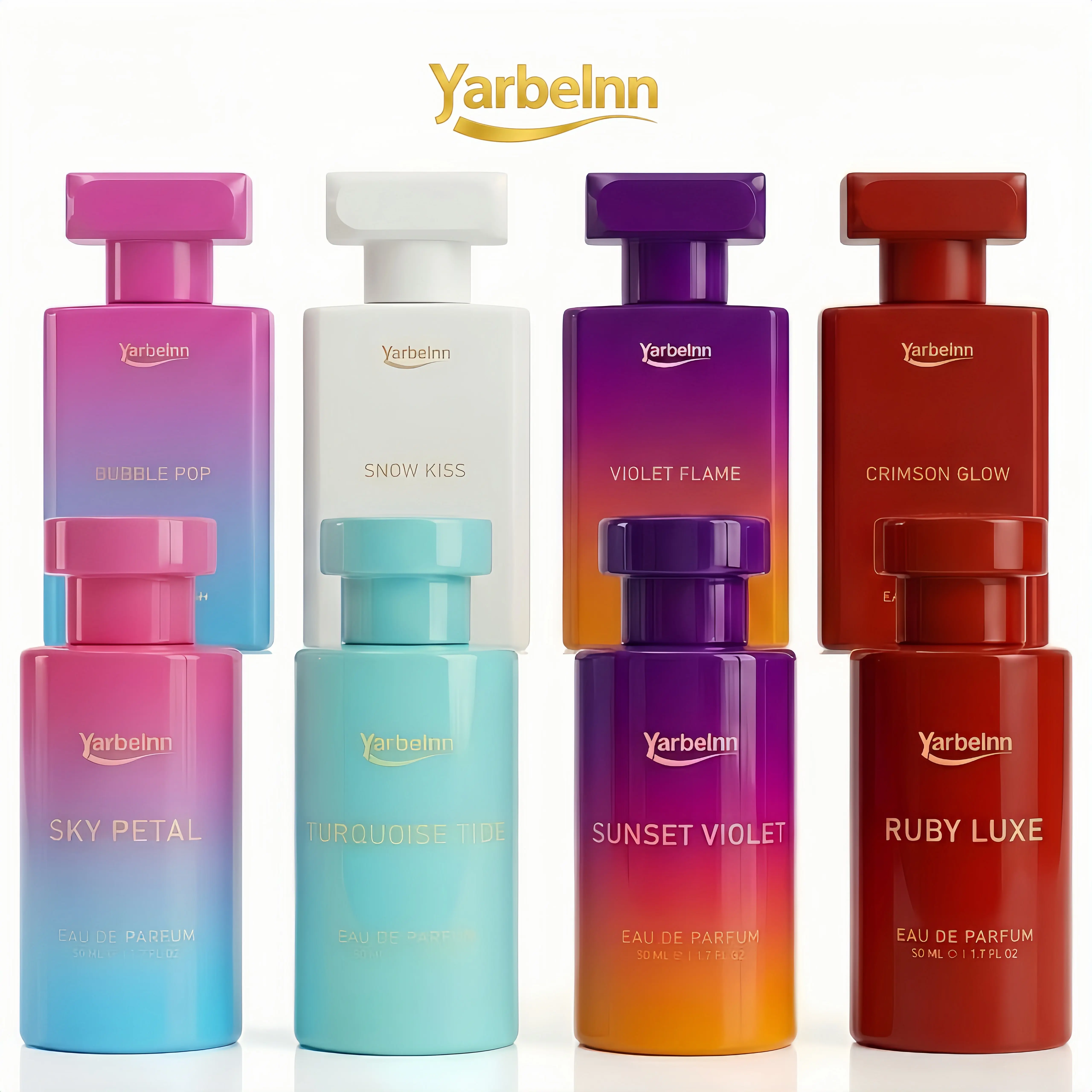 Yarbelnn 8-Piece Perfume Gift Set for Women 50ml/1.7 fl oz Each | Luxury Eau de Parfum Collection | Viral Fruity Floral & Gourmand Fragrances | Clean Girl Aesthetic Signature Scents with Vanilla, Amber, Jasmine & Musk | Birthday Gift for Her