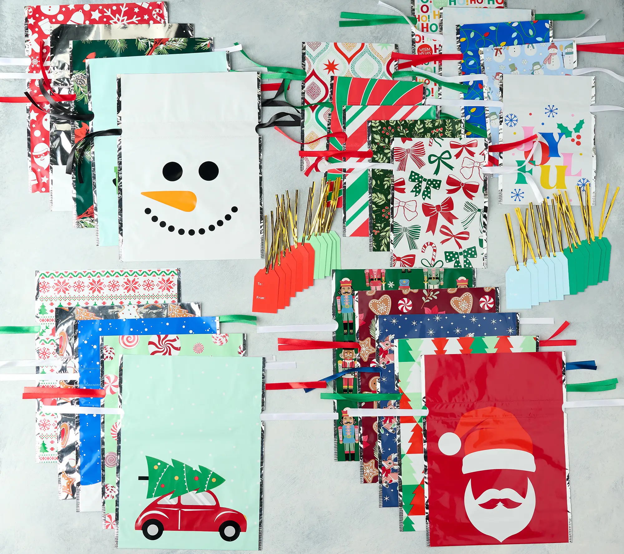 Kringle Express 50-pc Small and Medium Gift Bags Set