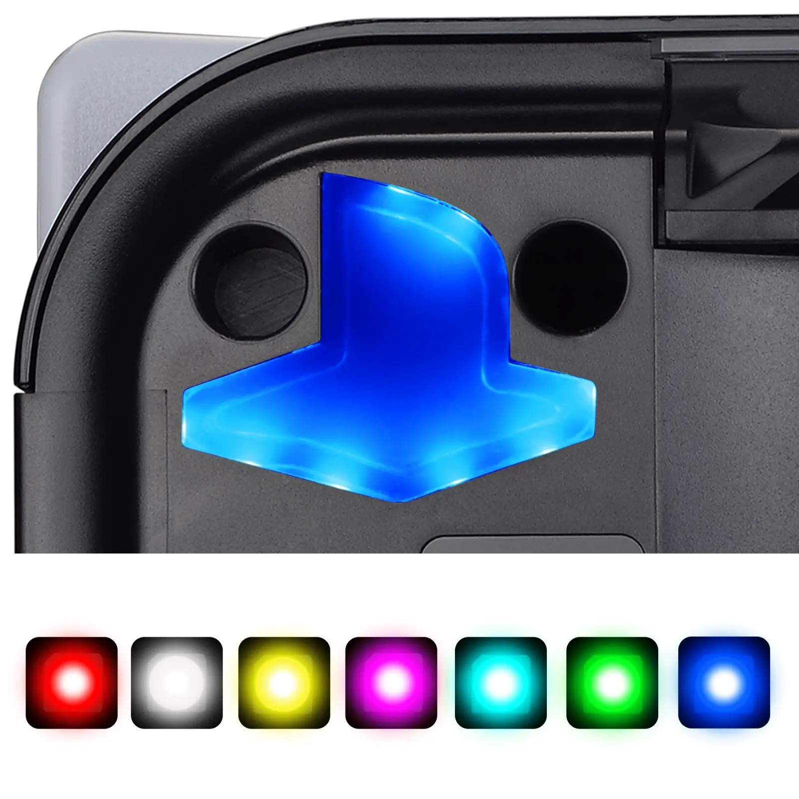 eXtremeRate Flex RGB LED Light Accessory for PS5 Console - 2 Logo Light Guide Plates, 24 Effects, Adjustable, Memory Mode, 1 Installation Guide, 1 Set of Cleaning Wipes, 2 Double-Sided Tape, Compatible with PS5 Disc & Digital Editions, Accessories, Ps5 Di