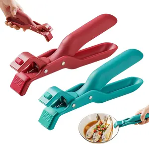 2PCS Multi-Purpose Hot Bowl Dish Plate Gripper Clips Tongs Clamp Holder for Kitchen, Silicone Non-Slip Anti-Scald Ironing Dish Clamp for Cooking