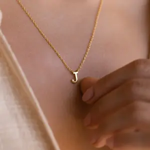 Dainty Initial Necklace by Caitlyn Minimalist - Custom Letter Charm Necklace in Gold & Silver - Minimalist Jewelry - Graduation Gift for Her