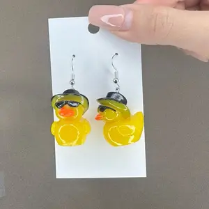 Cool rubber duck earrings