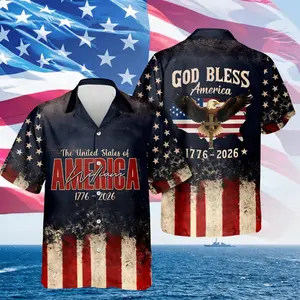 Freedom 250th Anniversary Hawaiian Shirt, USA 250 Years Independence Apparel, 1776–2026 America Anniversary, Patriotic Freedom