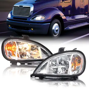 Torque Headlight PAIR Replacement for 1996-2017 Freightliner Columbia Semi Trucks [Included All Bulbs] Driver Left Passenger Right Side Set Assembly DOT SAE Approved Headlamp (TR026-L, TR026-R)