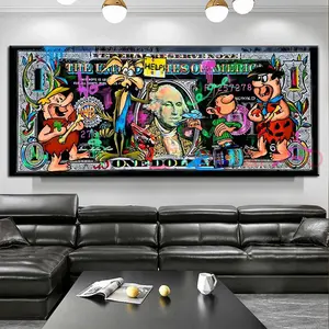 Motivational Money Graffiti Abstract Art One Dollar Mosaic Poster