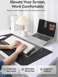 Minimal Acrylic Keyboard Stand, Home Office Desk Organizer, Modern Desk Decor