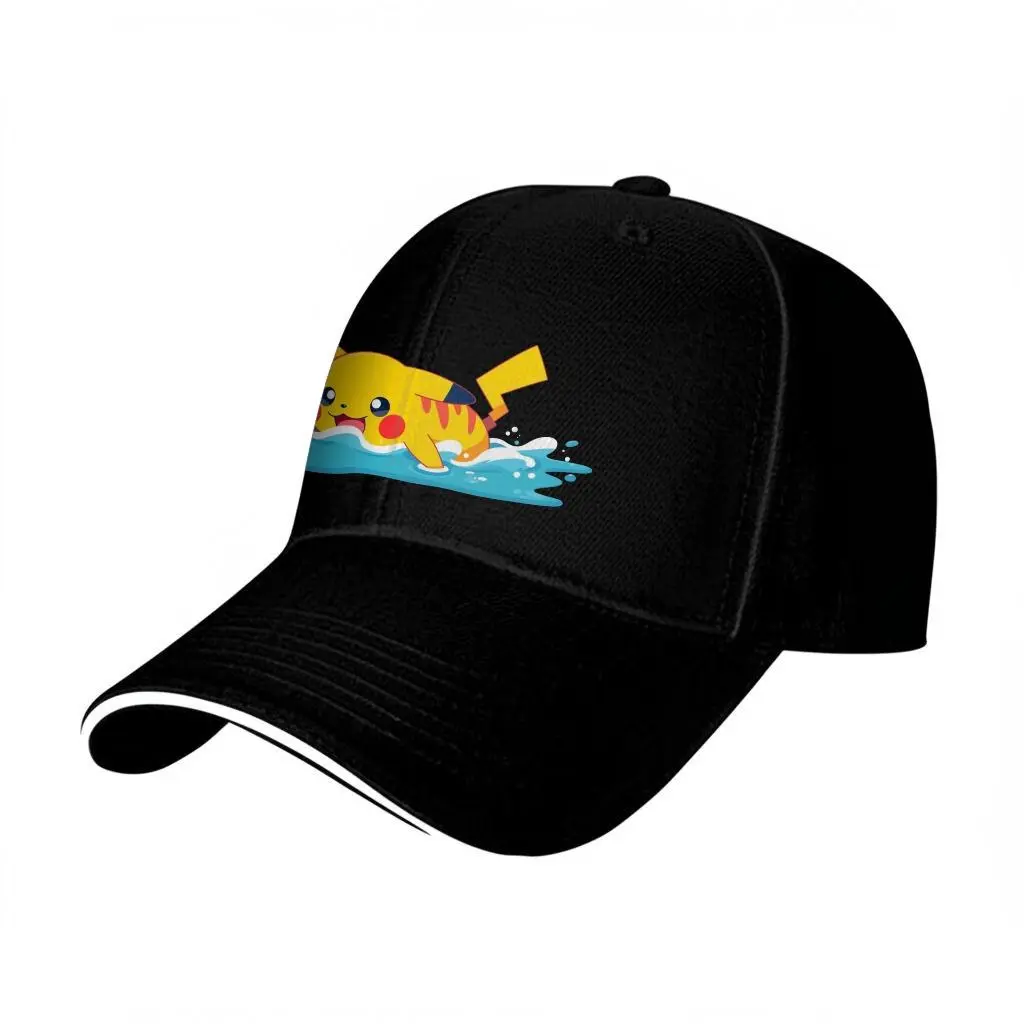 PIKACHU Baseball Hats, PIKACHU Printed Baseball Cap, Resist Hats, for Men, Women's Ponytail Hat, Funny, Cool, Fashion