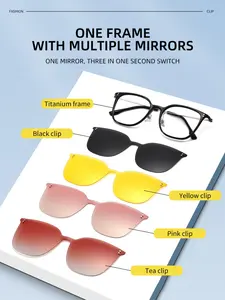 3-in-1 Magnetic Glasses Set, Including One Pair of Glasses and Three Magnetic Lens Options, Perfect Gift Accessory