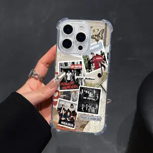 Fashion Music Group One Direction Phone Case Suitable for iPhone 17 16 15 14 13 12 11 Pro Max Air Plus Anti-Drop Transparent Soft Back Cover, Shockproof Cover, Trendy Phone Accessory, Lightweight Cover, Uv Printed Design Smartphone Cellphone