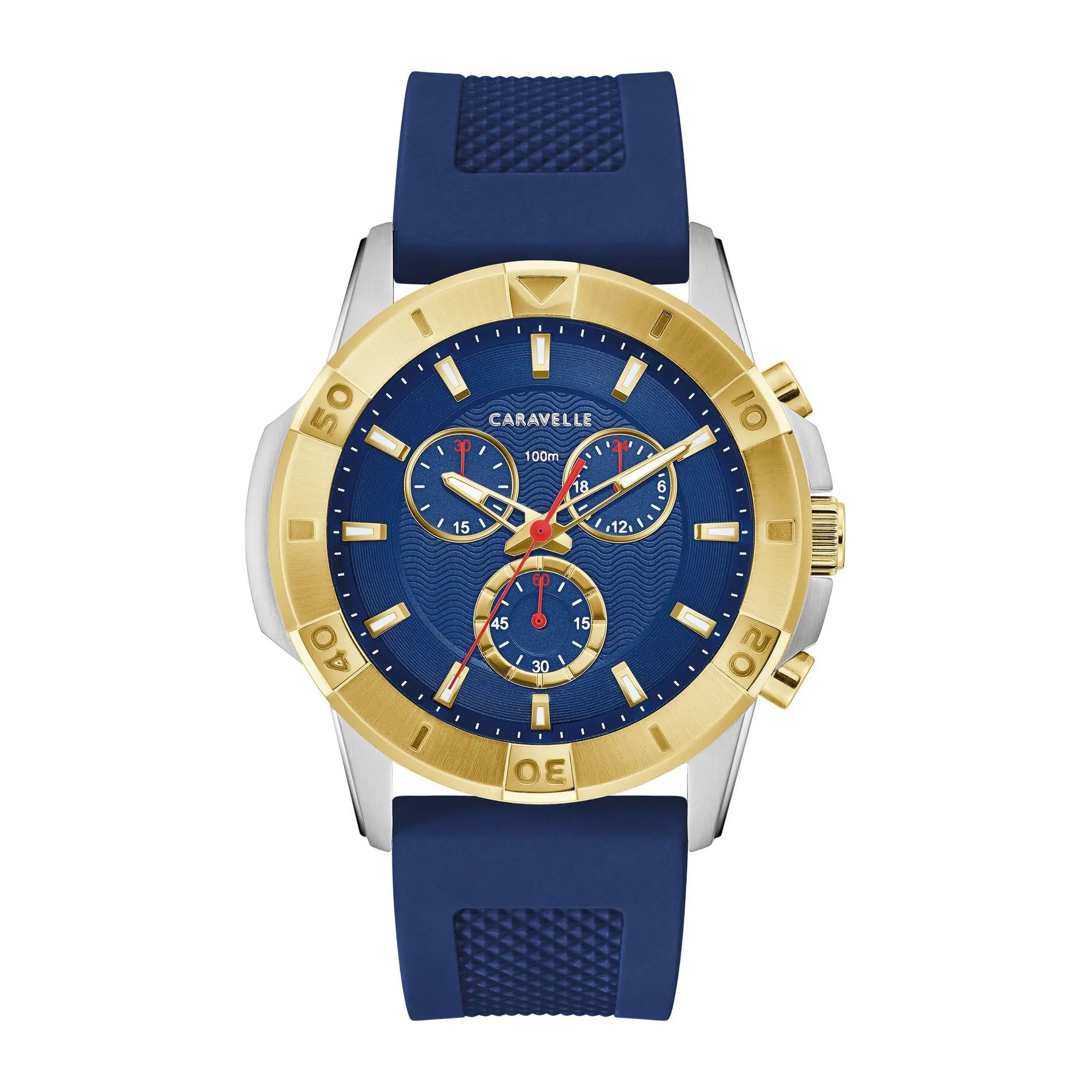 Caravelle by Bulova Men's Blue Strap Chronograph Watch