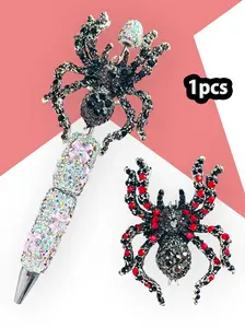 Halloween Handmade Spider Bead Ornament, Creative Birthday Gift, Suitable for Pen Chain, Keychain Jewelry, Car Hanging, Indoor Decor