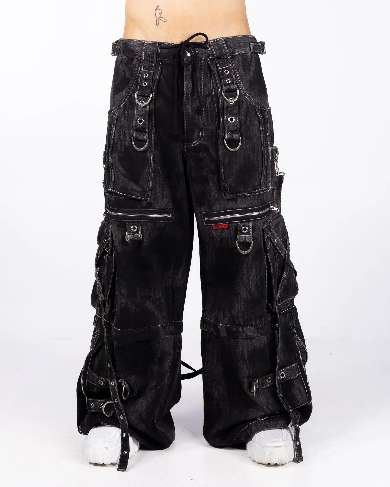 Tripp NYC Zip-Off X-Strap Black Ink Denim Unisex Pant