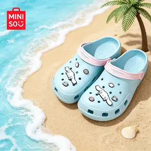 MINISO Sanrio Fashion Clogs & Slide Sandals, Summer Platform Elevated Shoes, Lightweight Non-Slip EVA Slip-Ons, Ideal for Beach, Outdoor Trips, Cute Styling, All-Day Comfort, Must-Have Summer Slippers & Essential Footwear for Summer Outings,#Summerwins