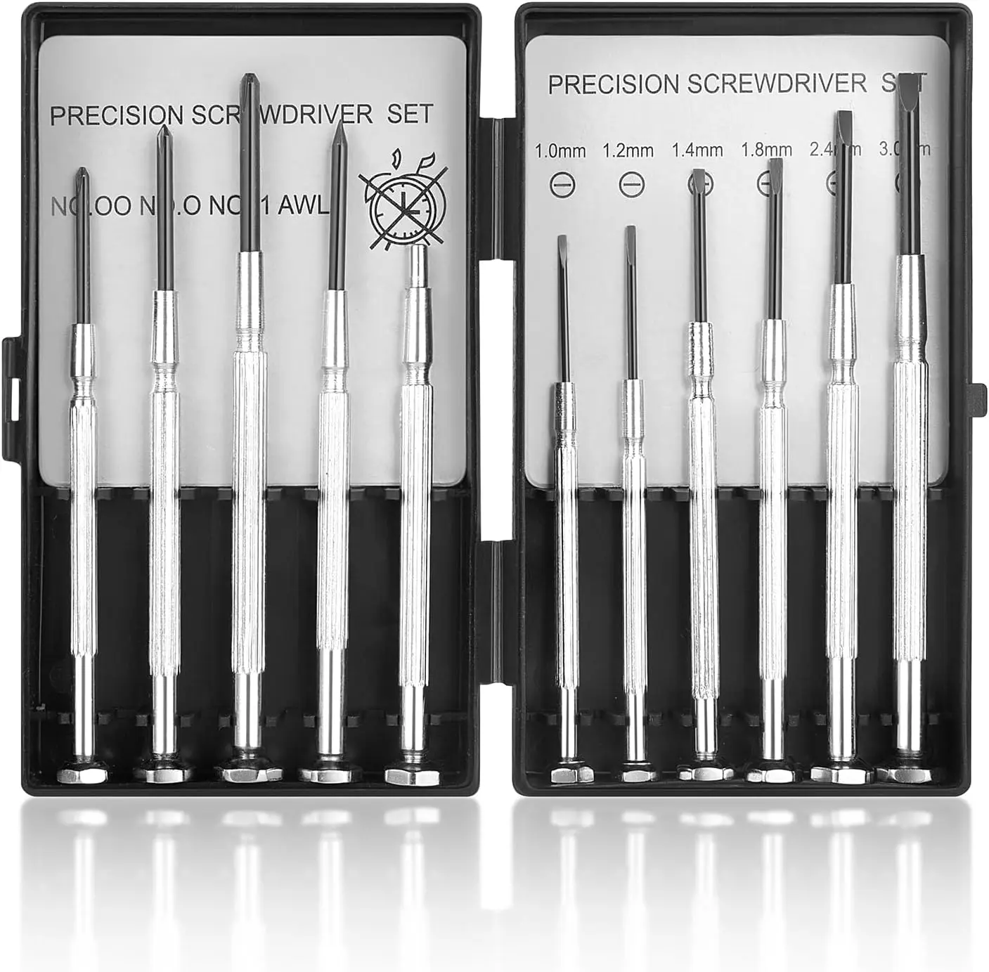 11 count Small Precision  Set,   Set, Mini Screw Driver Kit with Slotted and Phillips Heads, Ideal for Watch, Eyeglasses, Toys, Electronics, Computer Repair