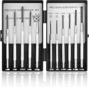 11 count Small Precision  Set,   Set, Mini Screw Driver Kit with Slotted and Phillips Heads, Ideal for Watch, Eyeglasses, Toys, Electronics, Computer Repair