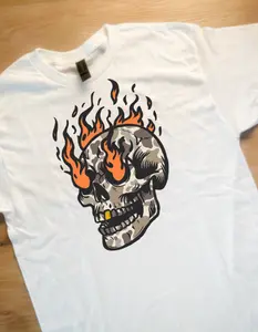 Men's Camo Skull Graphic Tee