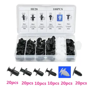 Car Rivet Fixing Hook Set, Car Bumper Door Trim Panel Fender Clips, Auto Clips Fasteners Push Retainer Kit